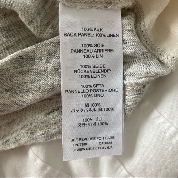 J. Crew Silk & Linen White and Gray Sleeveless Top - Picture 5 of 5
